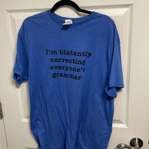 L Unisex Blue Heather Delta Graphic T Shirt